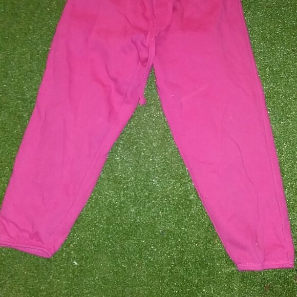 Capri Pink Sweatpants Elastic Waistband Ties 11/14 - No Brand Tag - Picture 4 of 9